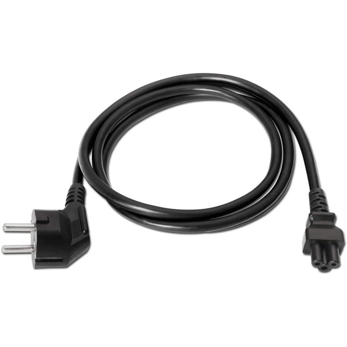 Aisens Cable de Alimentación Trébol CEE7 Acodado a C5, 1,5m, Negro Aisens Cable de Alimentación Trébol CEE7 Acodado a C5, 1,5m, Negro